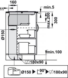 Bếp từ kết hợp hút mùi, 4 vùng nấu từ, điều khiển cảm ứng, 77 cm