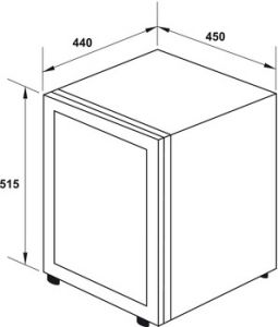 Tủ lạnh, Tủ mát mini, 46 lít, với cửa kính