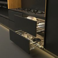 Phụ kiện tủ bếp dưới, Bộ rổ kéo đựng chén đĩa, Cappella