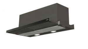 Máy hút mùi âm tủ, Mặt kính đen, điều khiển bằng nút gạt cơ, 70 cm