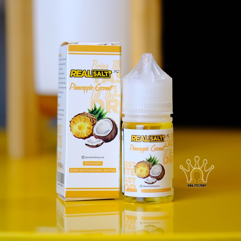 Tinh dầu saltnic Realsalt dứa dừa lạnh 30ml 30mg