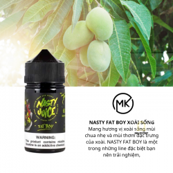 Tinh Dầu Nasty Xoài Xanh Lạnh FATBOY 60ml 3mg chính hãng - Tinh dầu Freebase