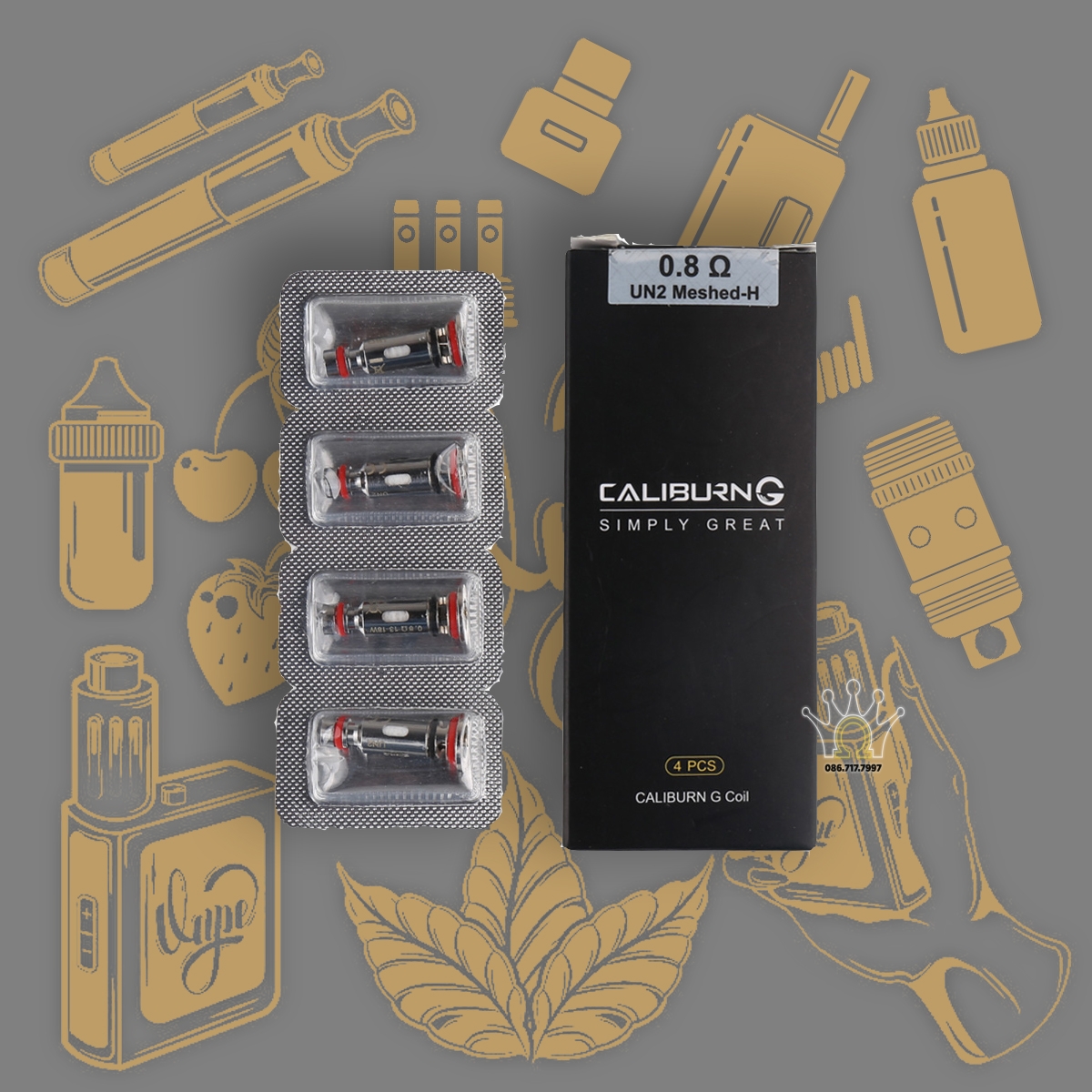 Lõi đốt Occ Caliburn G Pod System Mesh Coil 0.8ohm chính hãng UWELL