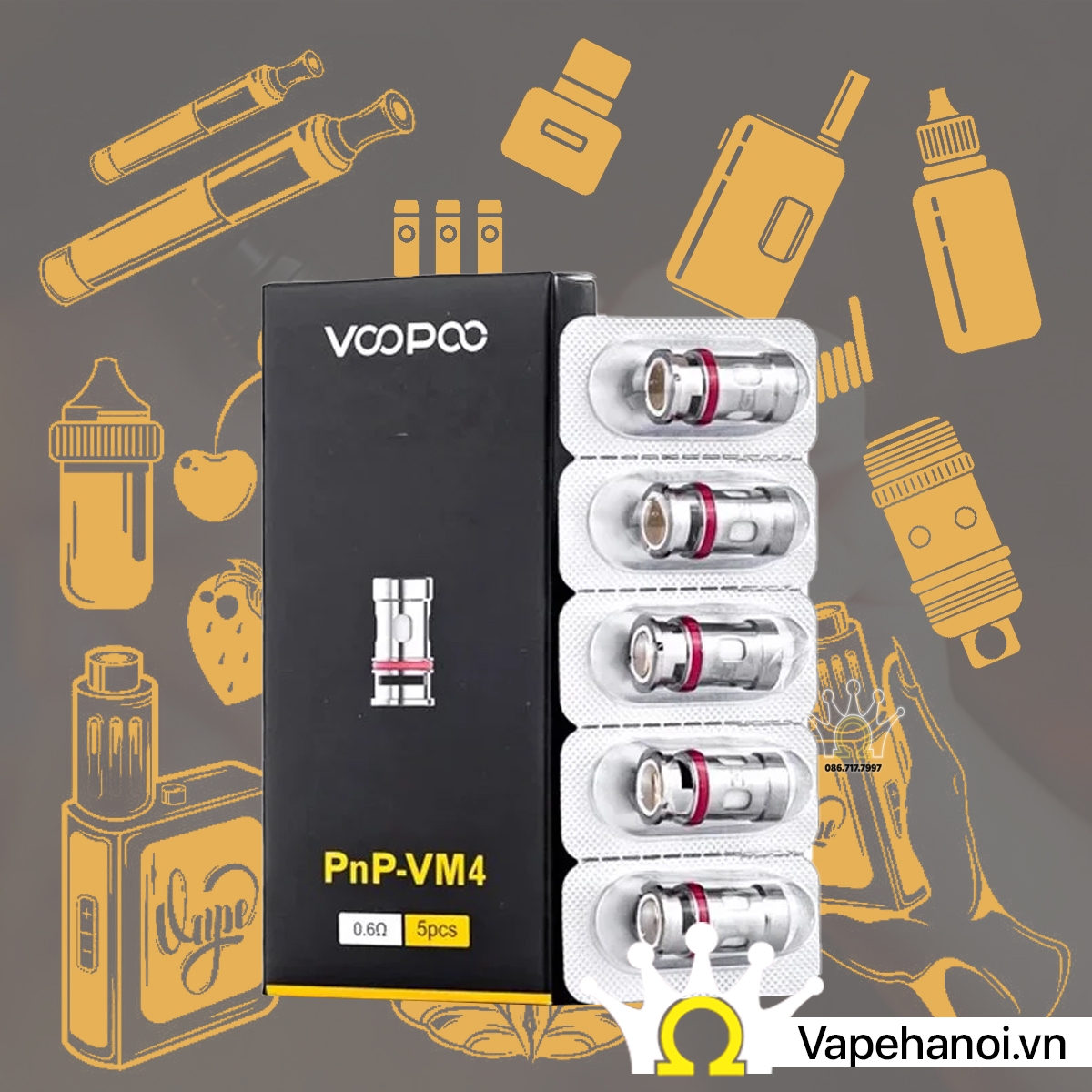 Lõi đốt Occ Voopoo PnP 0.6-0.3-0.2 ohm sử dụng cho Vinci, Drag, Argus Pod System