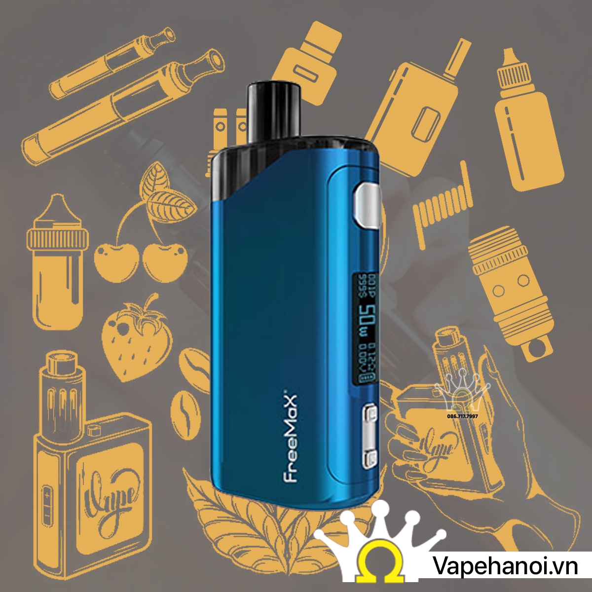 auto pod xanh dương