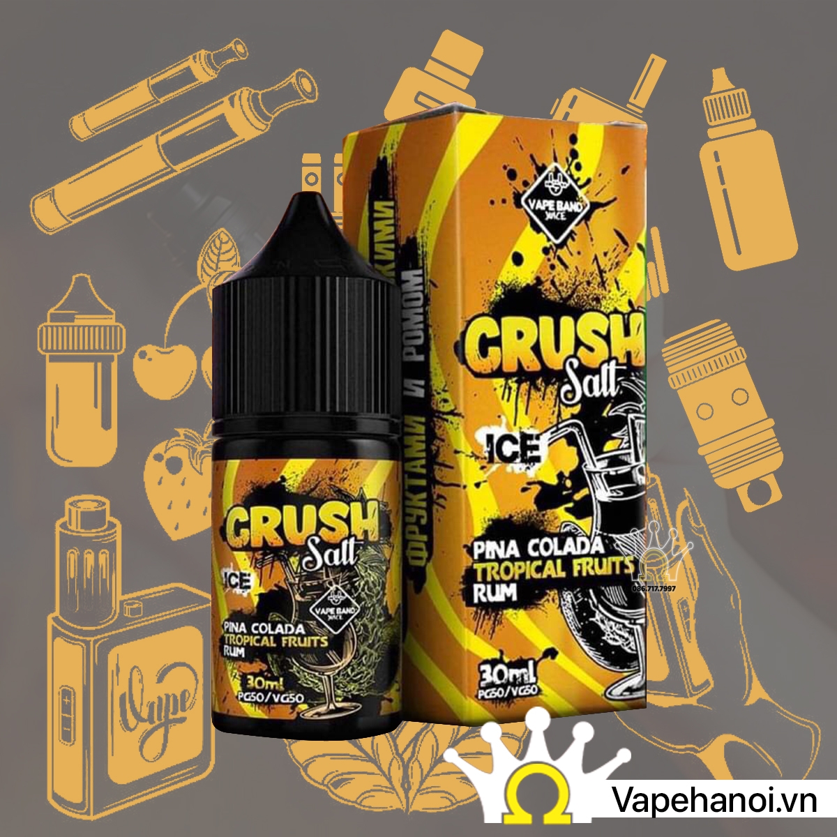 Tinh Dầu Saltnic Crush Pina Colada 30ml (30mg) Chính Hãng