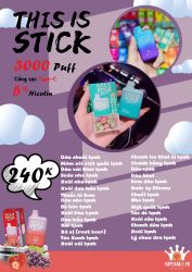 Disposable This is stick 3000 Puff – Pod 1 lần 3000 hơi