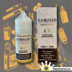 Tinh Dầu Saltnic Caballo Bơ Dưa Gang 30ml 38-58 mg Chính Hãng