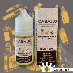 Tinh Dầu Saltnic Caballo Dứa Dừa Dưa Gang 30ml 38-58 mg Chính Hãng