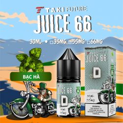 Tinh Dầu Saltnic JUICE 66 - D: Bạc Hà Lạnh 30ml 35-55 mg Chính Hãng