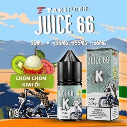 Tinh Dầu Saltnic JUICE 66 - K: Chôm chôm Kiwi Ổi Lạnh 30ml 35-55 mg Chính Hãng