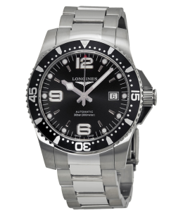 Hydroconquest Automatic Black Dial Stainless Steel Men's Watch L36424566