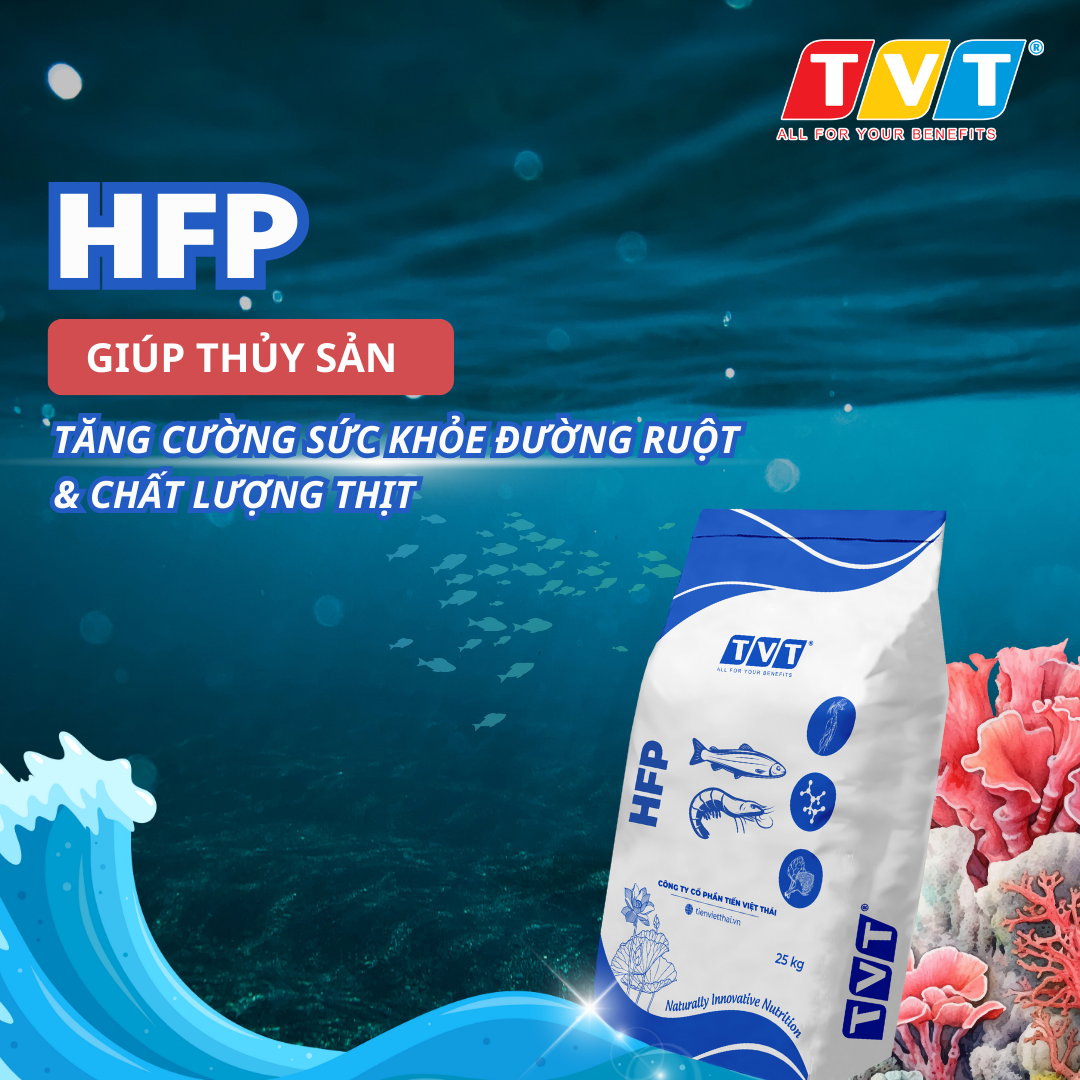 HFP – GIÚP THỦY SẢN TĂNG CƯỜNG SỨC KHỎE ĐƯỜNG RUỘT VÀ CHẤT LƯỢNG THỊT