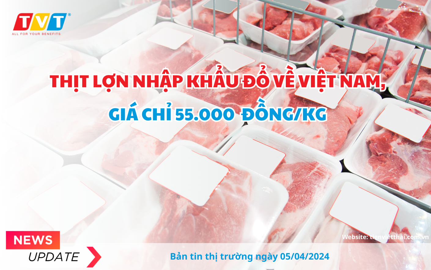 Thịt lợn nhập khẩu từ các quốc gia trên thế giới tiếp tục đổ bộ thị trường Việt với mức giá trung bình chỉ 55.000 đồng/kg