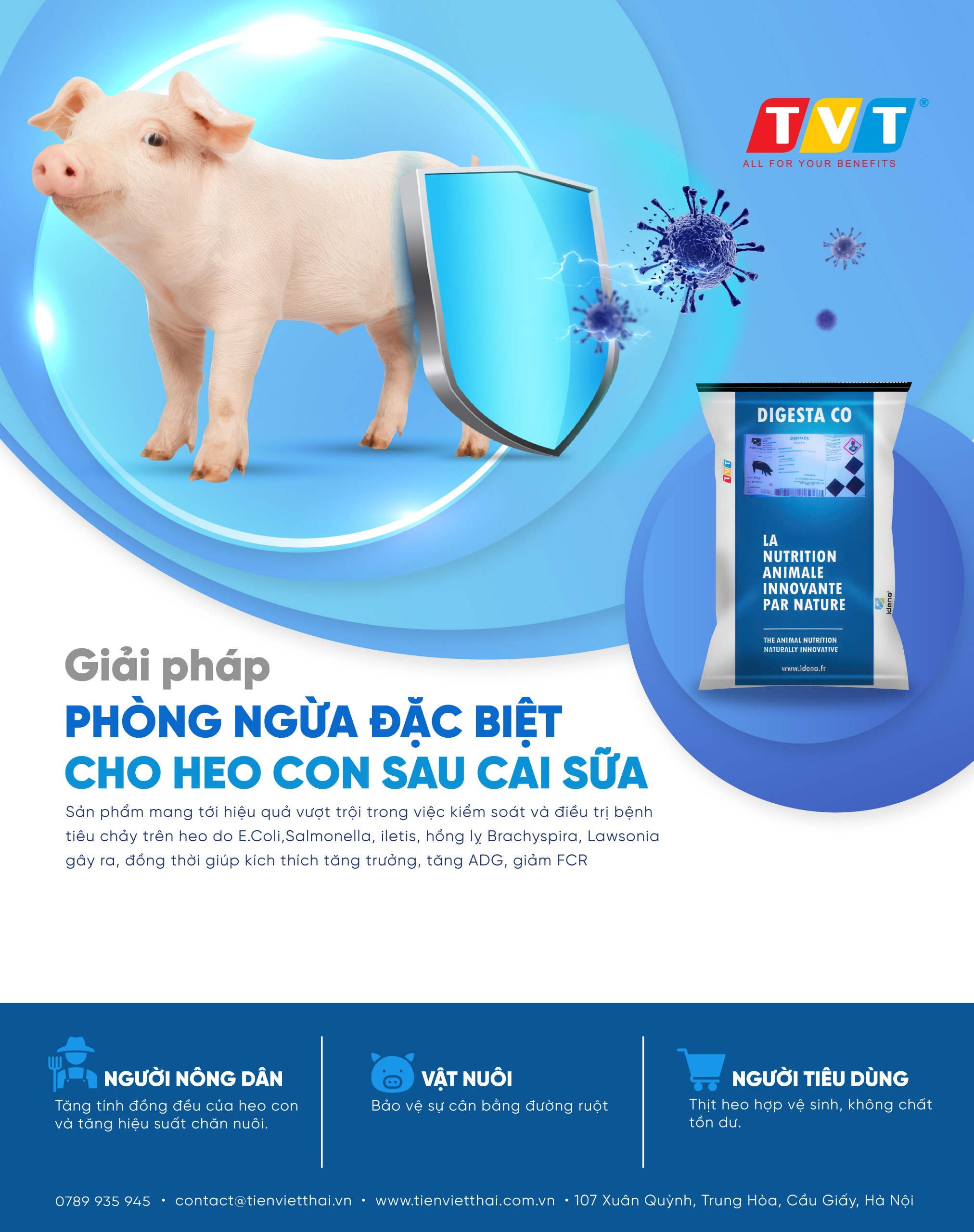 DIGESTA CO PLUS –KIỂM SOÁT VÀ ĐIỀU TRỊ TIÊU CHẢY HEO CON SAU CAI SỮA