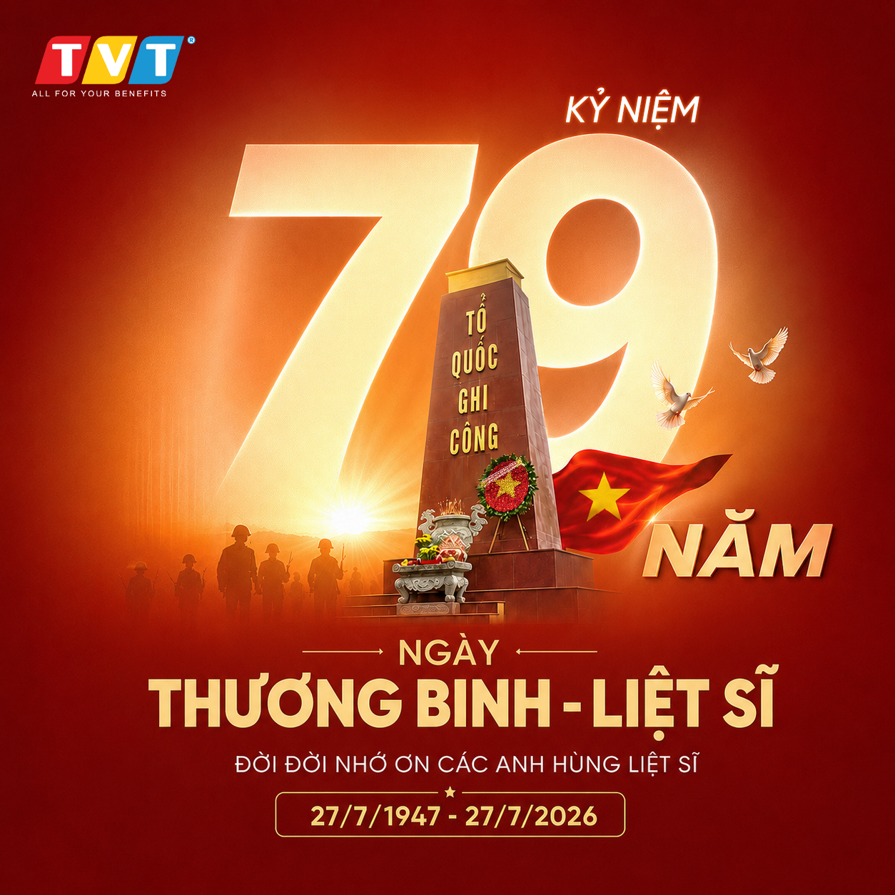 KỶ NIỆM 79 NĂM NGÀY THƯƠNG BINH - LIỆT SĨ (27/07/1947 – 27/07/2026)