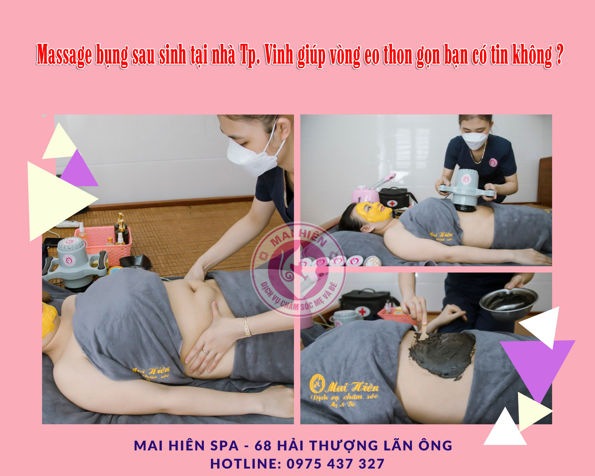 Massage bụng sau sinh tại Vinh