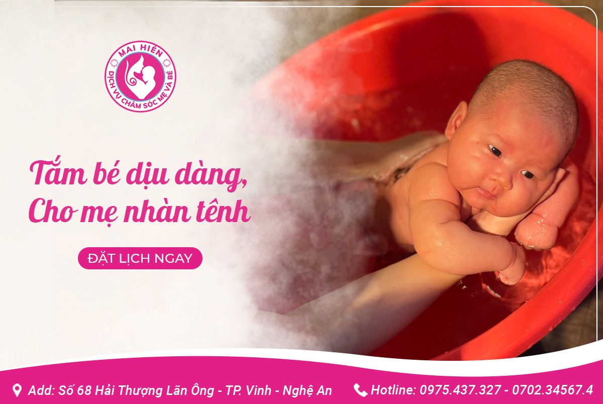 tắm bé tại nhà ở Vinh