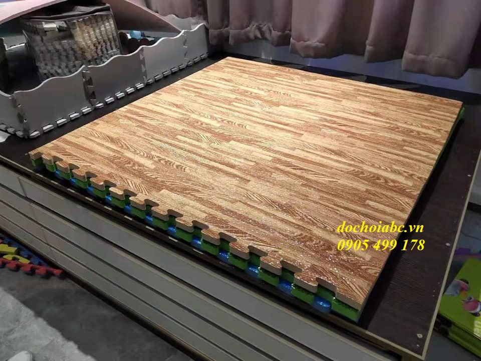 thảm xốp lót sàn vân gỗ an toàn, không gây độc hại