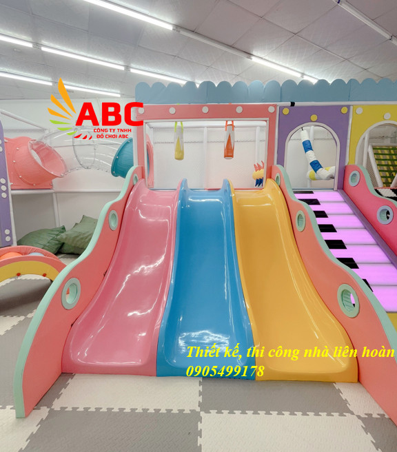 Máng Trượt 3 Làn Composite Giá Rẻ