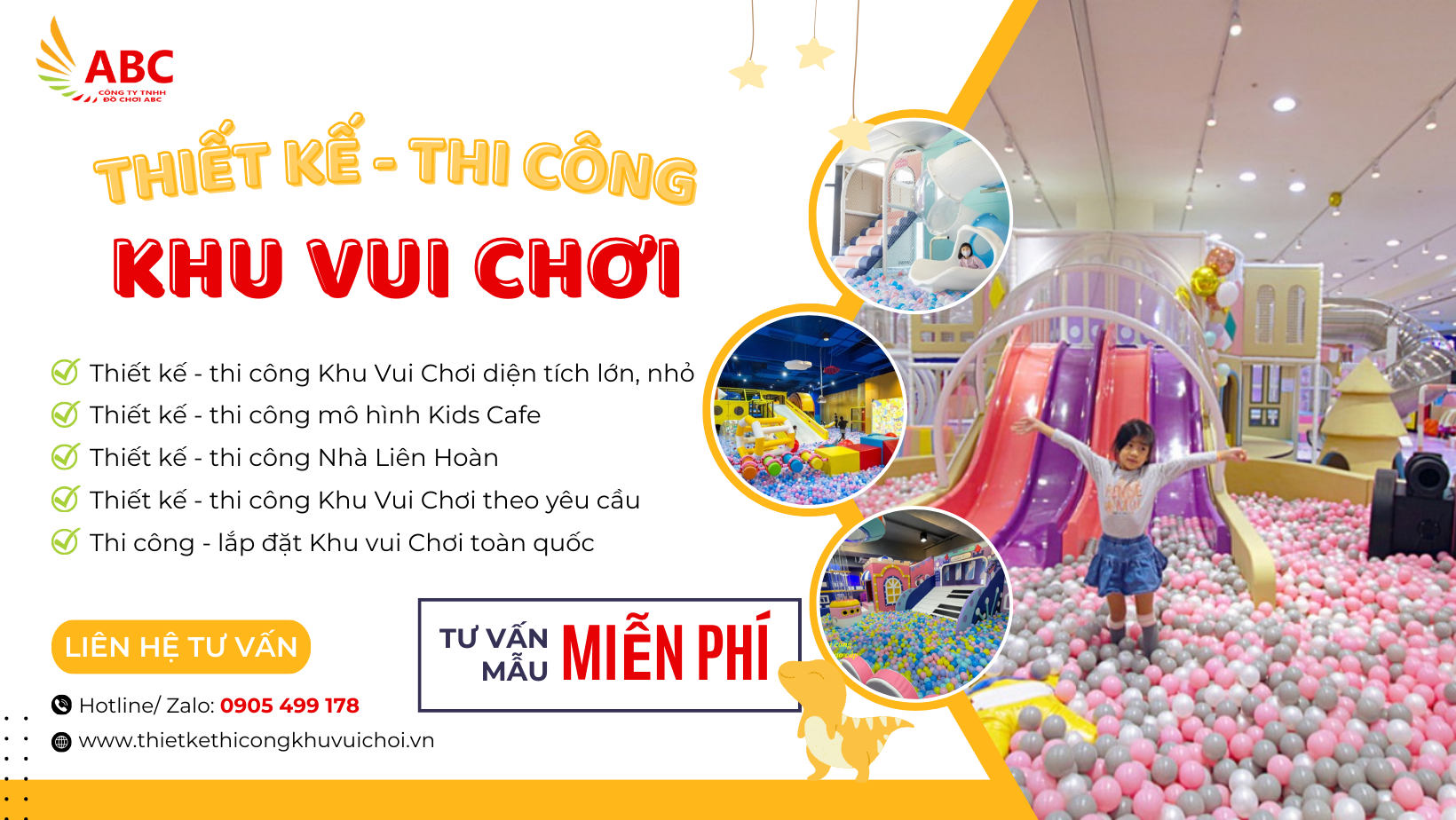 Đồ Chơi ABC - chuyên thiết kế, thi công Khu Vui Chơi trẻ em trong nhà uy tín