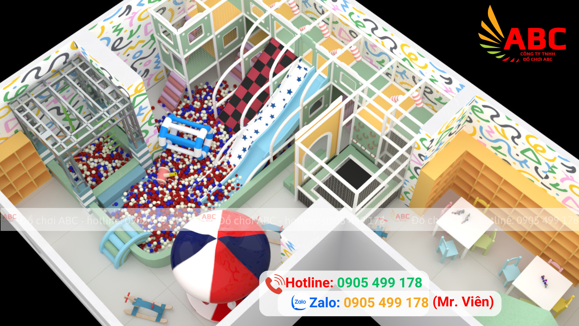 Mẫu 2: thiết kế khu vui chơi trường mầm non