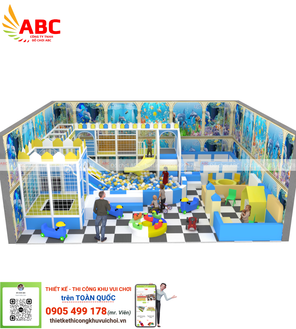 Mẫu 4: thiết kế khu vui chơi trường mầm non