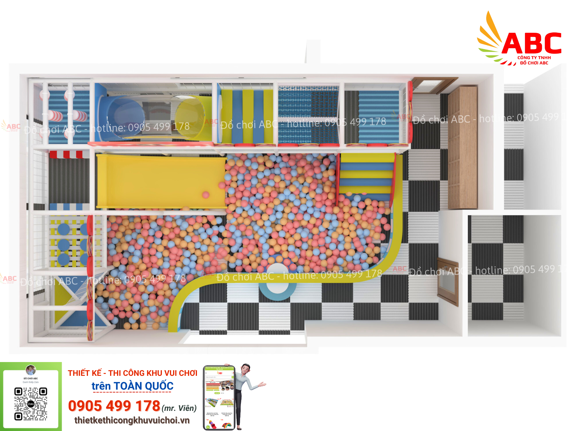 Mẫu 7: thiết kế khu vui chơi trường mầm non