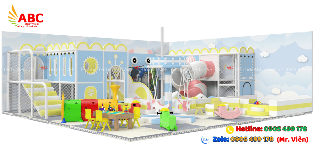 Tổng quan về khu vui chơi trẻ em trong nhà 100m2