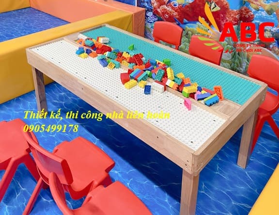 Bộ bàn ghế lego khu vui chơi