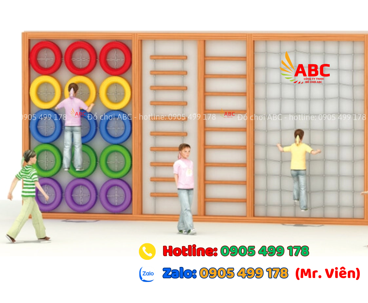 Đồ Chơi ABC - chuyên cung cấp vách leo núi cho bé kèm leo dây, lốp xe
