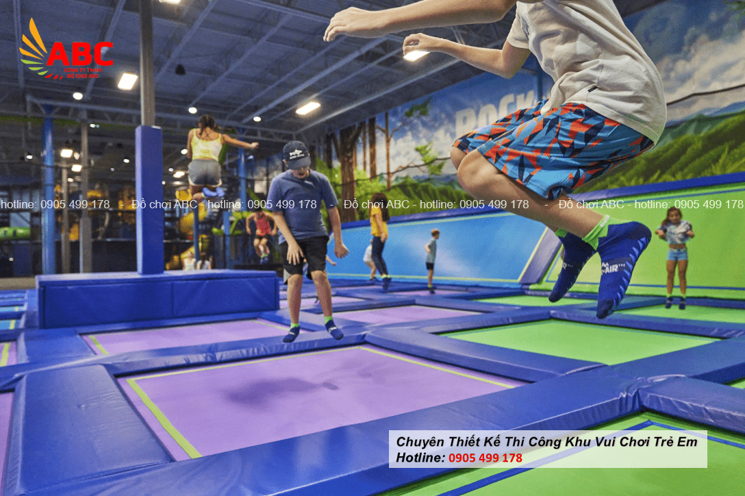 Công viên bạt nhún lò xò Trampoline giúp tăng cường sức khỏe, thúc đẩy sự phát triển chiều cao