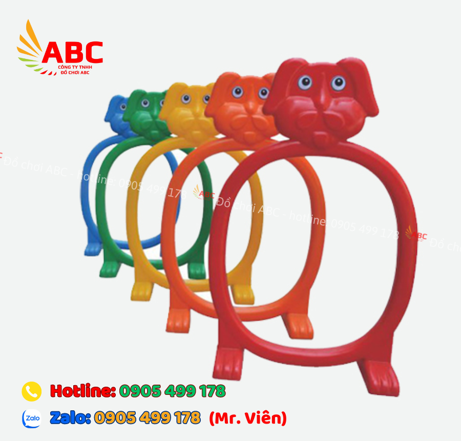 Cung chui con chó - thiết bị mầm non cho bé