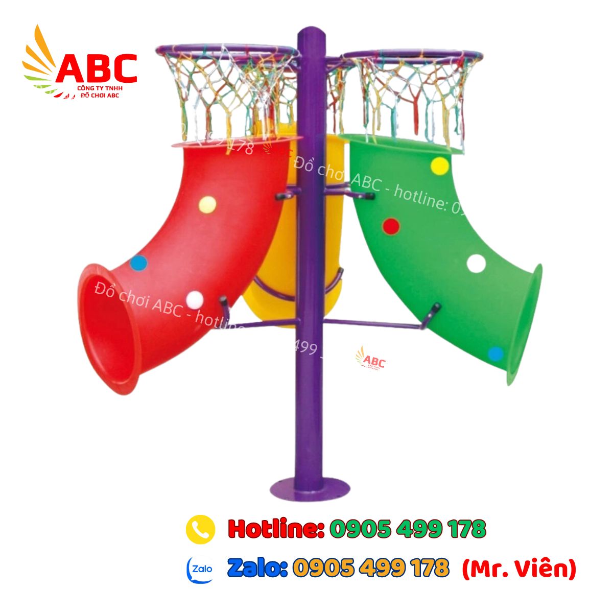 Cột ném bóng rổ đa dạng màu sắc theo yêu cầu của khách hàng