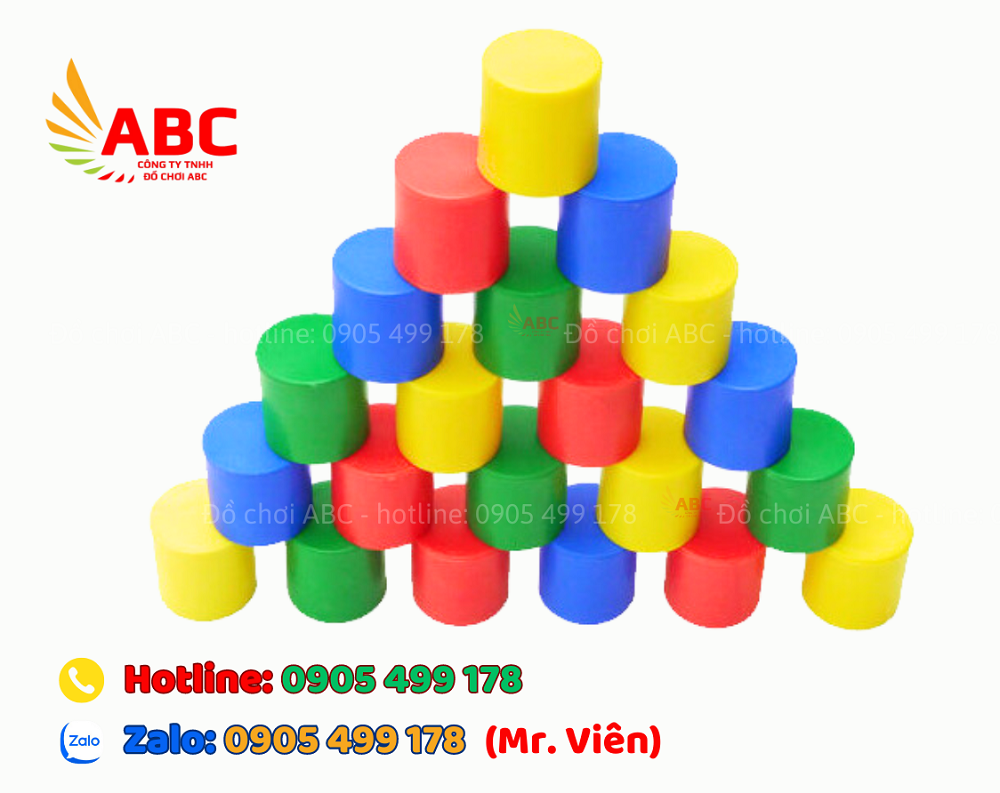 Bộ khối trụ tròn - Đồ chơi cho trẻ mầm non