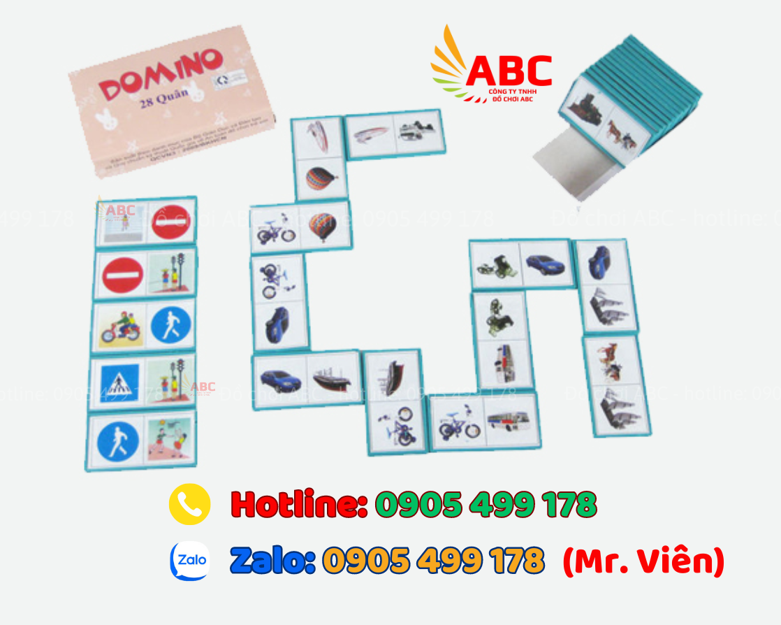 Domino phương tiện giao thông - thiết bị dạy học mầm non