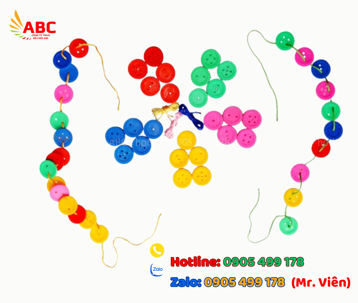 Bộ toán và xâu khuy nhỏ cho bé - Đồ chơi mầm non