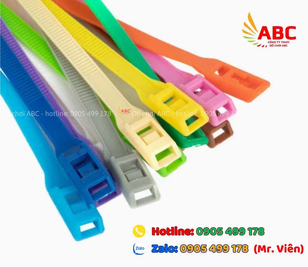 Dây Rút Nhựa Nhiều Màu độ dài tầm 35cm