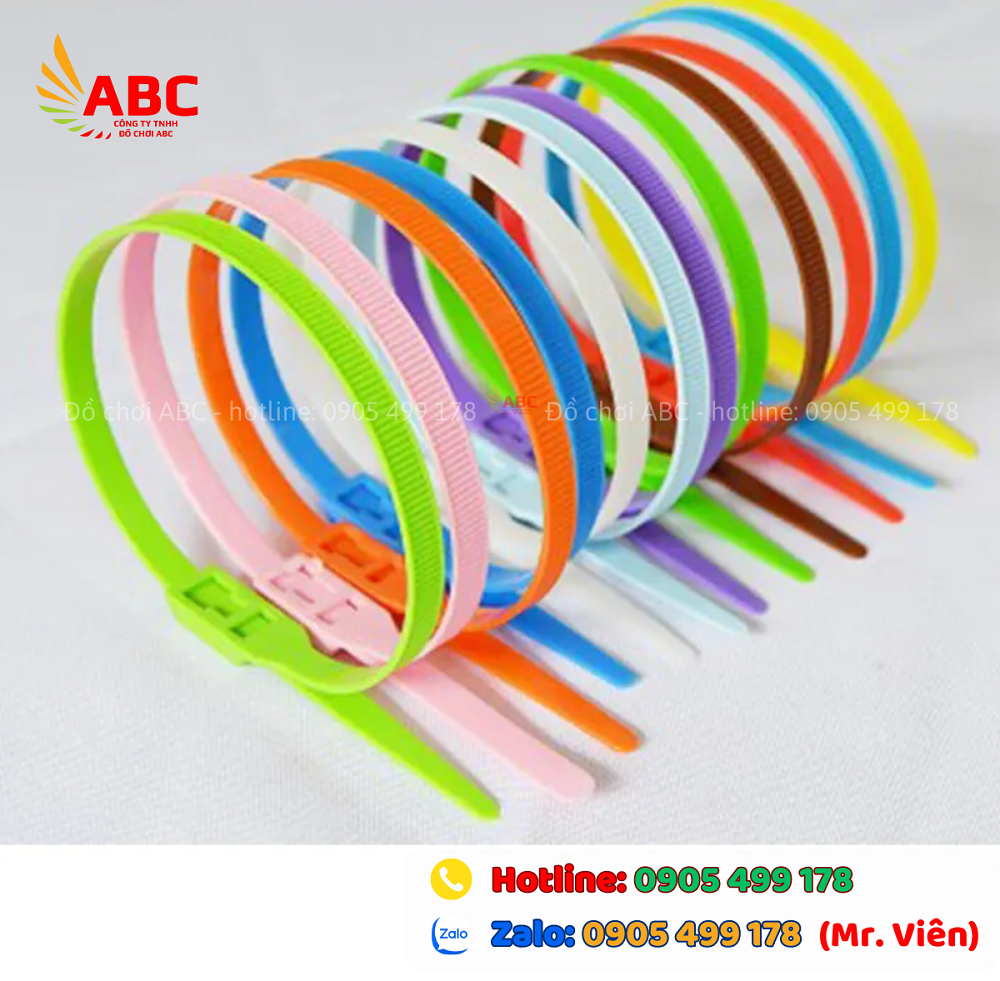 Dây Rút Nhựa Nhiều Màu mỗi bịch tầm 100 dây rút