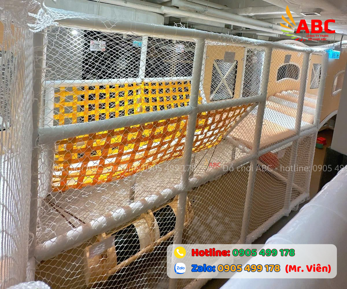 Là linh kiện không thể thiếu trong các khu vui chơi, nhà liên hoàn để bảo vệ an toàn khi trẻ vui chơi