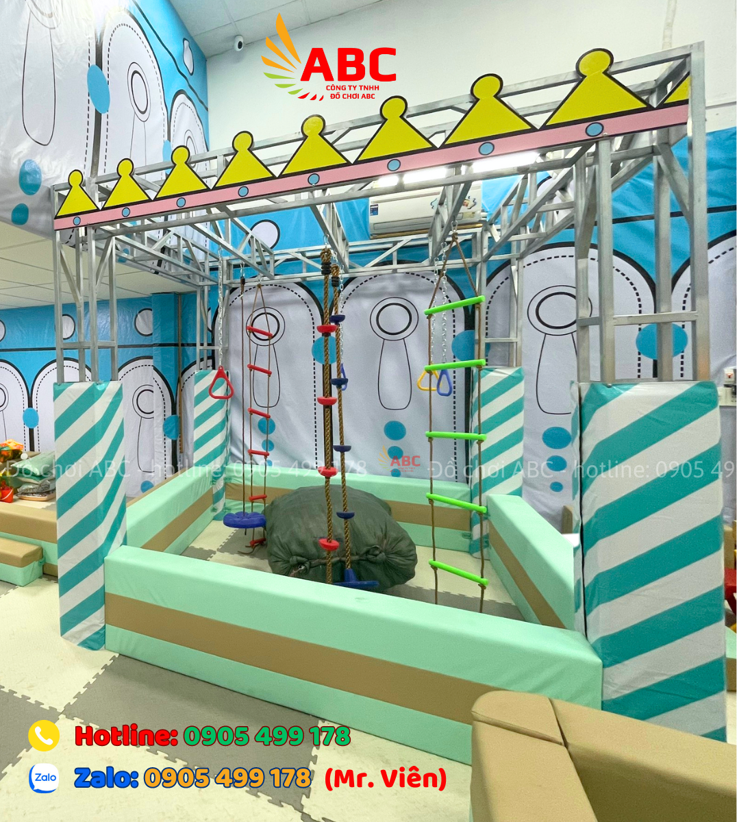 Khu vận động sasuke trong khu vui chơi trẻ em