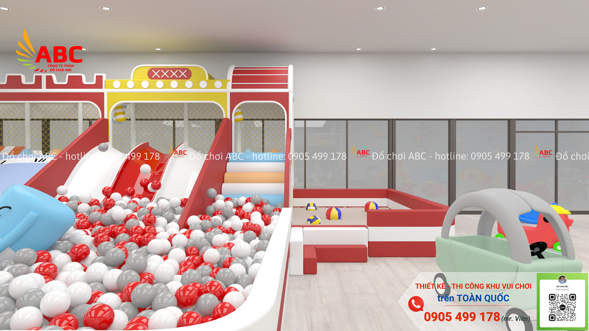 Những trò chơi chính trong thiết kế khu vui chơi trẻ em trong nhà