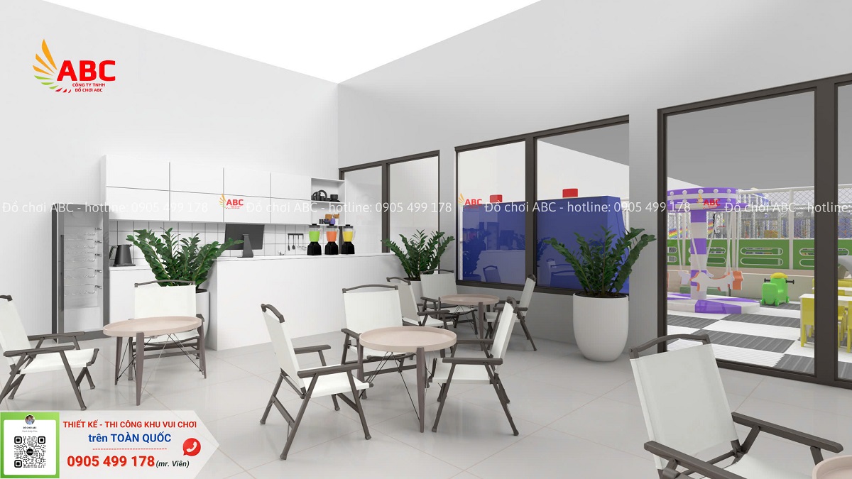 Khu vực cafe cho phụ huynh thư giãn, nghỉ ngơi