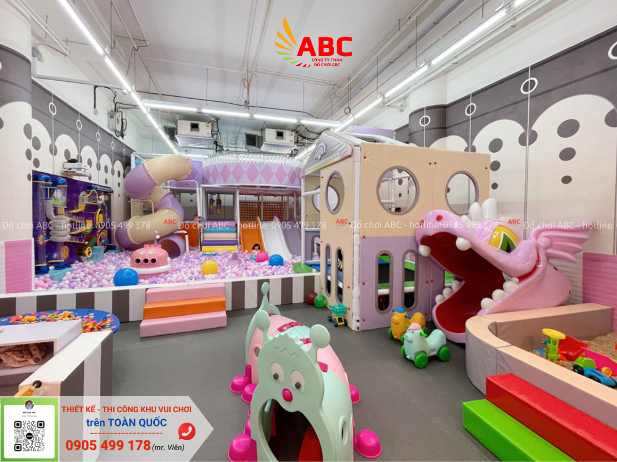 Mô Hình Khu Vui Chơi Trẻ Em Mini Thu Hút Khách Hàng, Vốn Đầu Tư Thấp