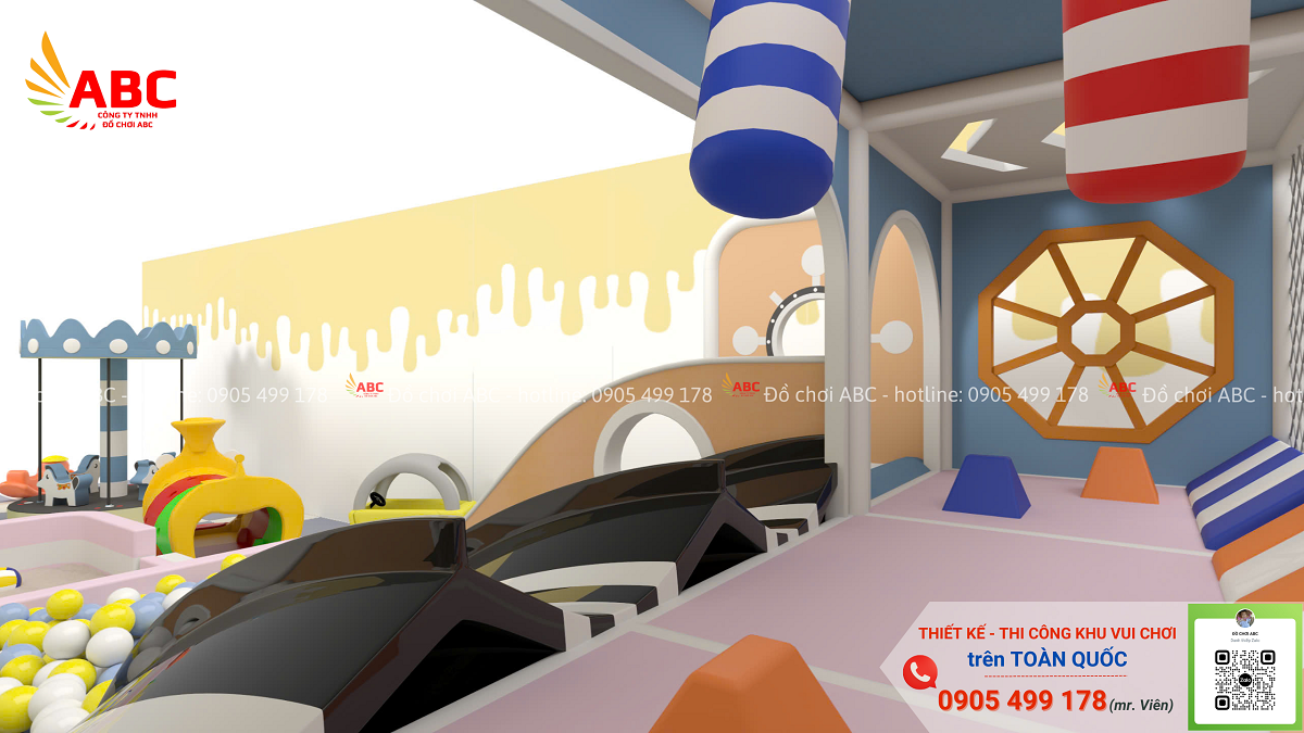 Sự kết hợp hài hòa giữa màu xanh dương và cam pastel tạo ra cảm giác ấm áp, thân thiện, dễ chịu