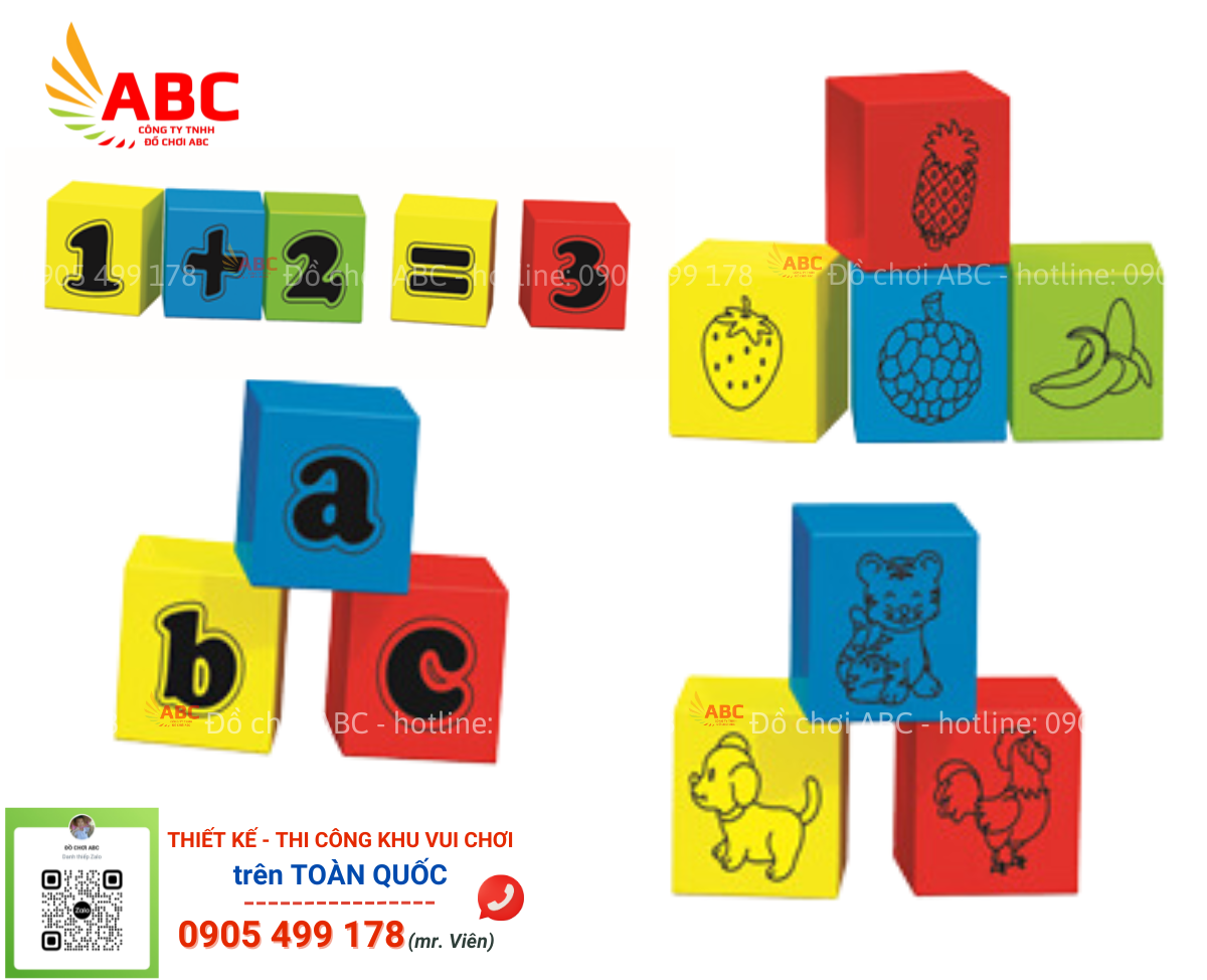 Được làm từ nhựa nguyên sinh cao cấp gồm 24 chi tiết in thể hiện số đếm, con vật và hoa quả giúp bé vừa chơi vừa học