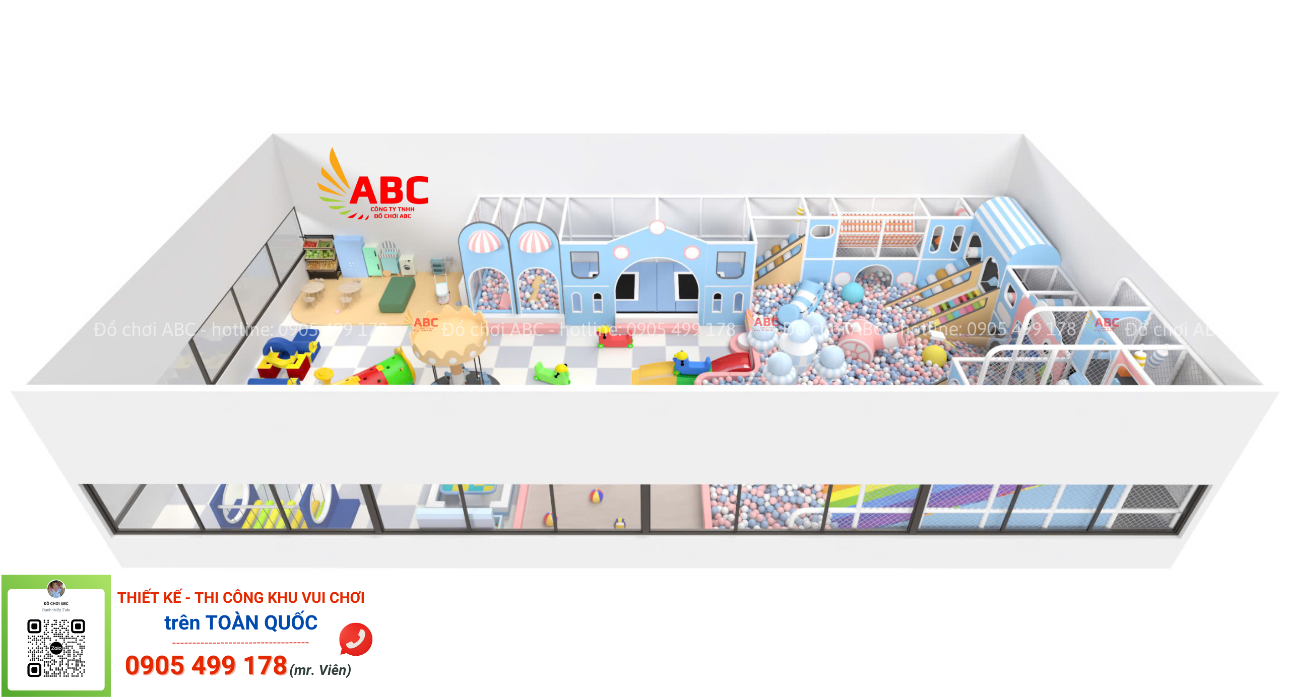 Những hạng mục trò chơi của khu vui chơi trẻ em trong nhà