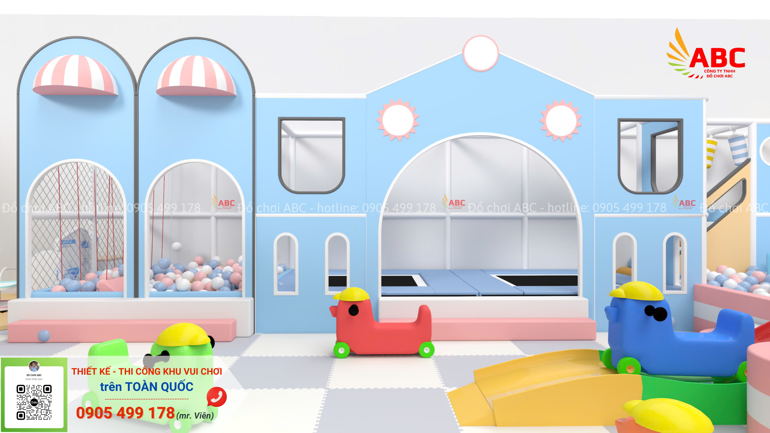 Sàn nhún Trampoline kết hợp cùng khu vận động Sasuke