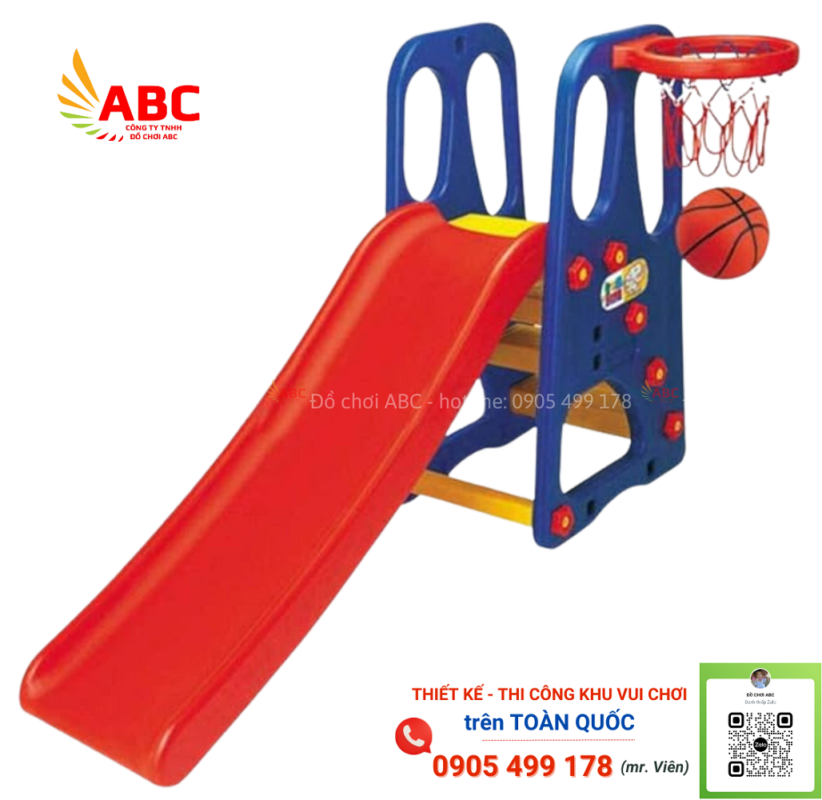 Cầu trượt bóng rổ cho bé