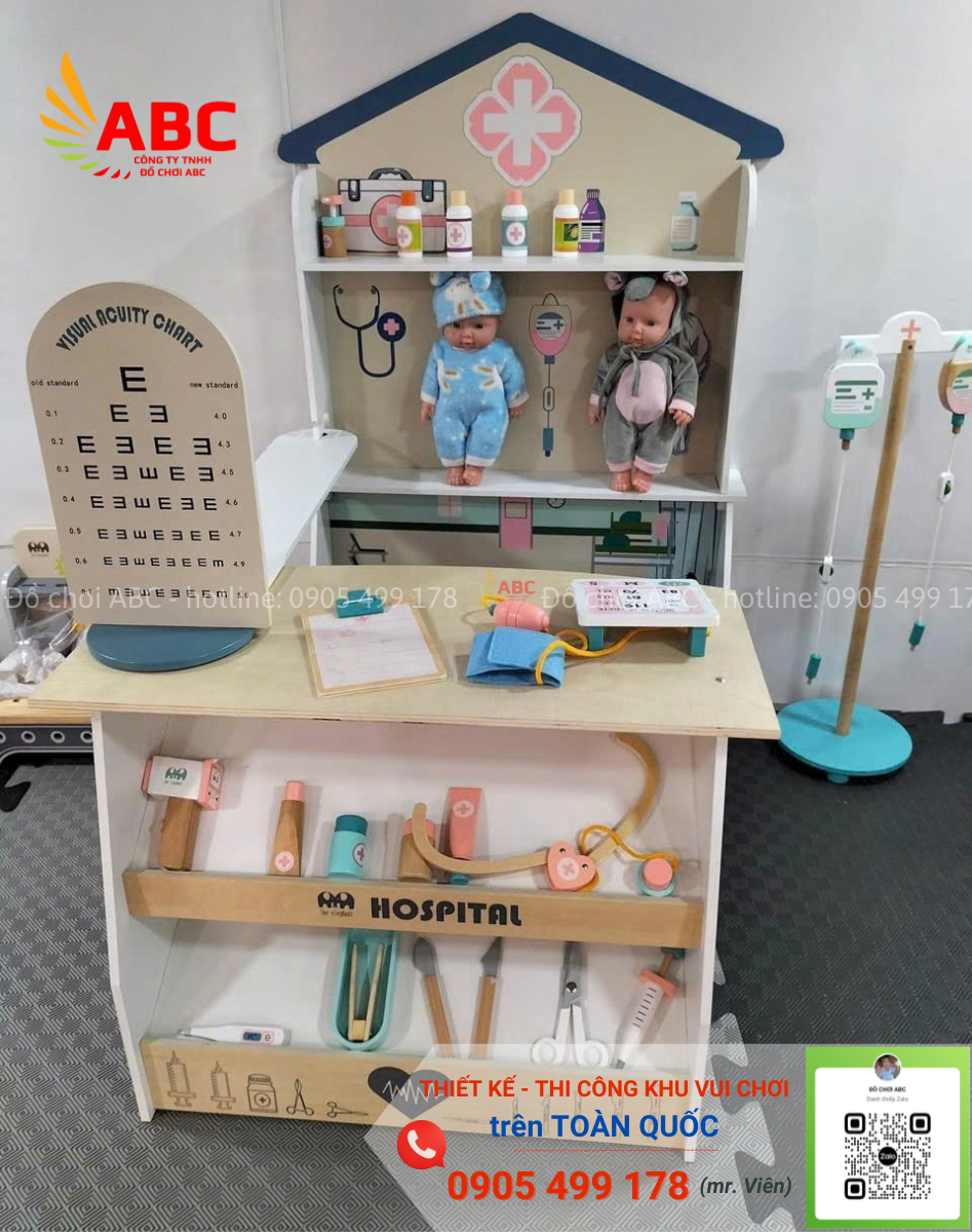 Kệ đồ chơi hướng nghiệp bác sĩ